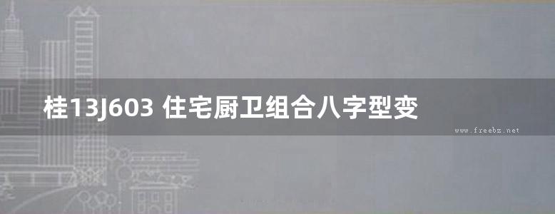 桂13J603 住宅厨卫组合八字型变压式耐火排气道